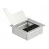 Passacavo DeLOCK per montaggio a tavolo con spazzola 80x80x28 mm argento