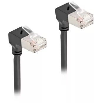 Cavo di rete DeLOCK RJ45 Cat.6A S/FTP sottile 90° verso il basso 2 m nero