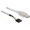 Cavo DeLOCK 83078 USB 2.0-A maschio a pin header, 70 cm