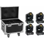 Set proiettori LED EUROLITE TMH-17 4x con trolley