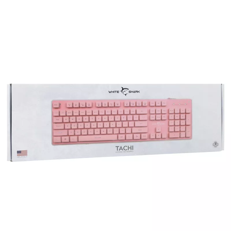 Tastiera gaming White Shark GK-003441 Tachi, rosa, layout US