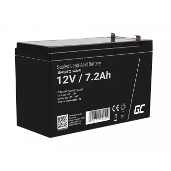 Batteria per UPS Green Cell AGM05 — 12 V 7,2 Ah piombo-AGM (VRLA), 95 mm H, 151×65 mm, 2,15 kg