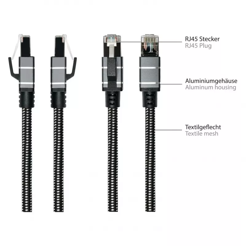 Good Connections cavo Ethernet USB-C RJ45, antracite, 2,0 m