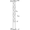 Punta Brad-Point Bosch 1,4 cm diametro 151 mm lunghezza