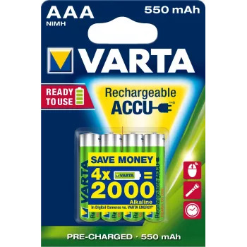Batteria ricaricabile Varta Ready2Use HR03 AAA 4 pezzi