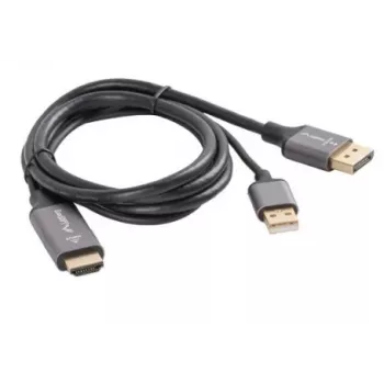 CAVO HDMI(M)->DISPLAYPORT(M) 1M 4K NERO LANBERG