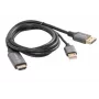 CAVO HDMI(M)->DISPLAYPORT(M) 1M 4K NERO LANBERG