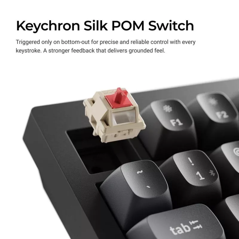 Tastiera meccanica Keychron V3 Ultra 8K — con filo e Bluetooth, layout QWERTY, RGB LED, nero
