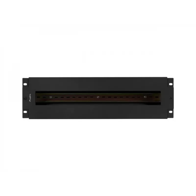 Lanberg AK-VDP103-B pannello di distribuzione della tensione 19 pollici 3U con guida DIN TS-35, nero