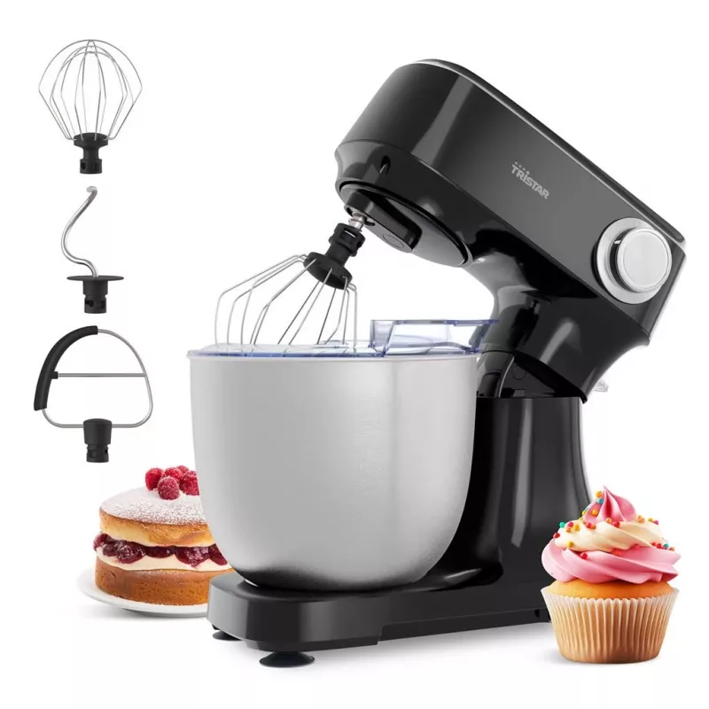 Robot da cucina Tristar MX-4870, 800 W, ciotola in acciaio inox da 4,5 L, nero