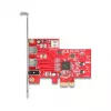 DeLOCK 90738 Adattatore PCIe Firewire interno IEEE 1394 rosso
