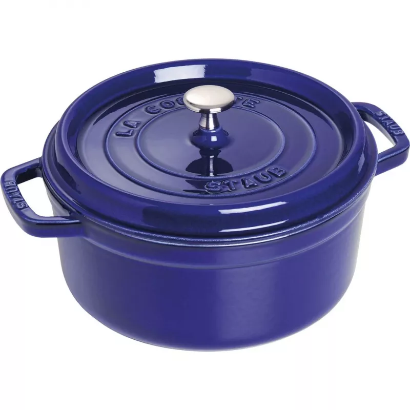 Cocotte in ghisa rotonda Staub 24 cm blu scuro