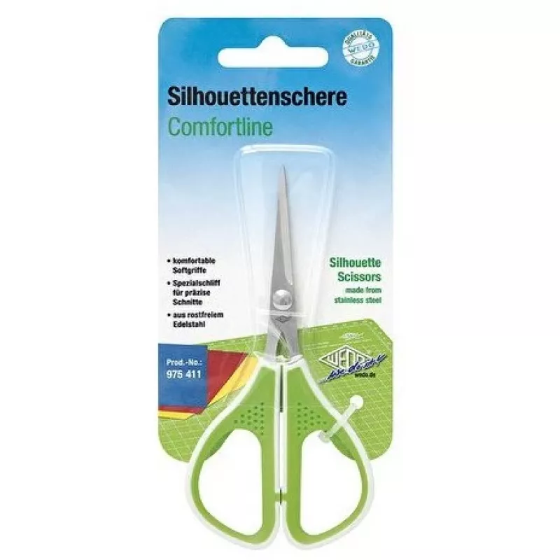 Forbici WEDO 975 411 universali taglio dritto singole 114 mm, verde/bianco