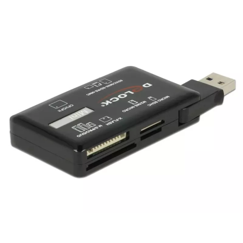 Lettore di schede DeLOCK SuperSpeed USB CF SD Micro SD MS M2 xD 5 Gbps
