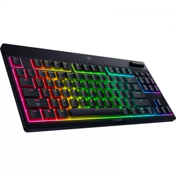 Razer | BlackWidow V4 Low-Profile Tenkeyless HyperSpeed | Tastiera | Wireless | US | Bluetooth | Nero | Switch gialli