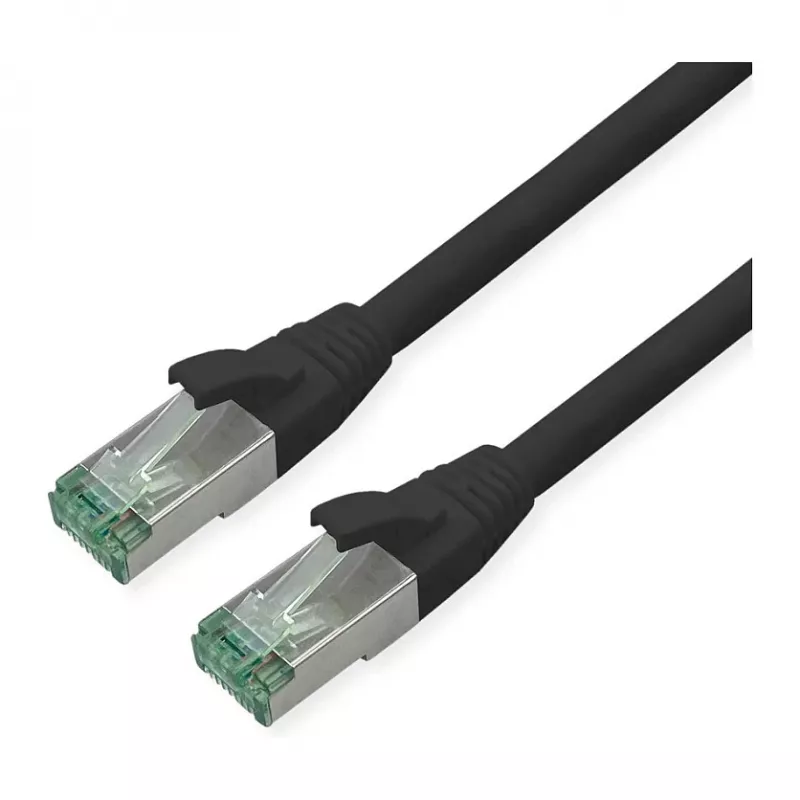 ROLINE Patch cable RM Cat.6A S/FTP (PiMF), nero, 0,5 m