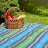 Coperta da picnic PROMIS KP200PZ, righe verdi, 200 x 150 cm
