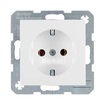 Presa Type F berker 47431909 — 16 A, 250 V, bianco plastica