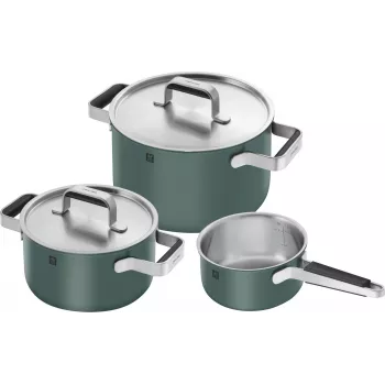 Set pentole ZWILLING PURE 1028857 — acciaio inox, adatto all'induzione