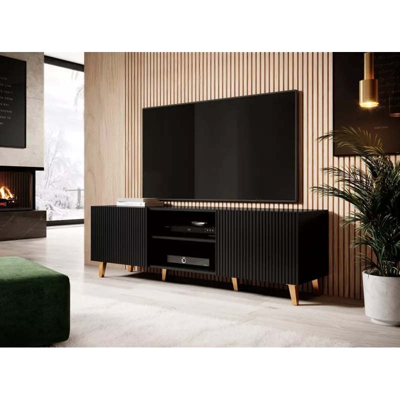 Mobile TV Cama RTV PAFOS 150x42x52 nero opaco