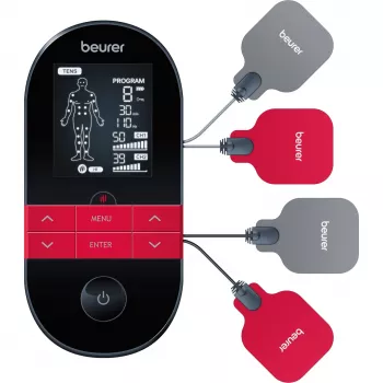 Elettrostimolatore TENS/EMS Beurer EM 59 Heat - 64 programmi, batteria ricaricabile