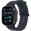 Cinturino Apple 49mm Navy Ocean Band Extension nero finitura titanio