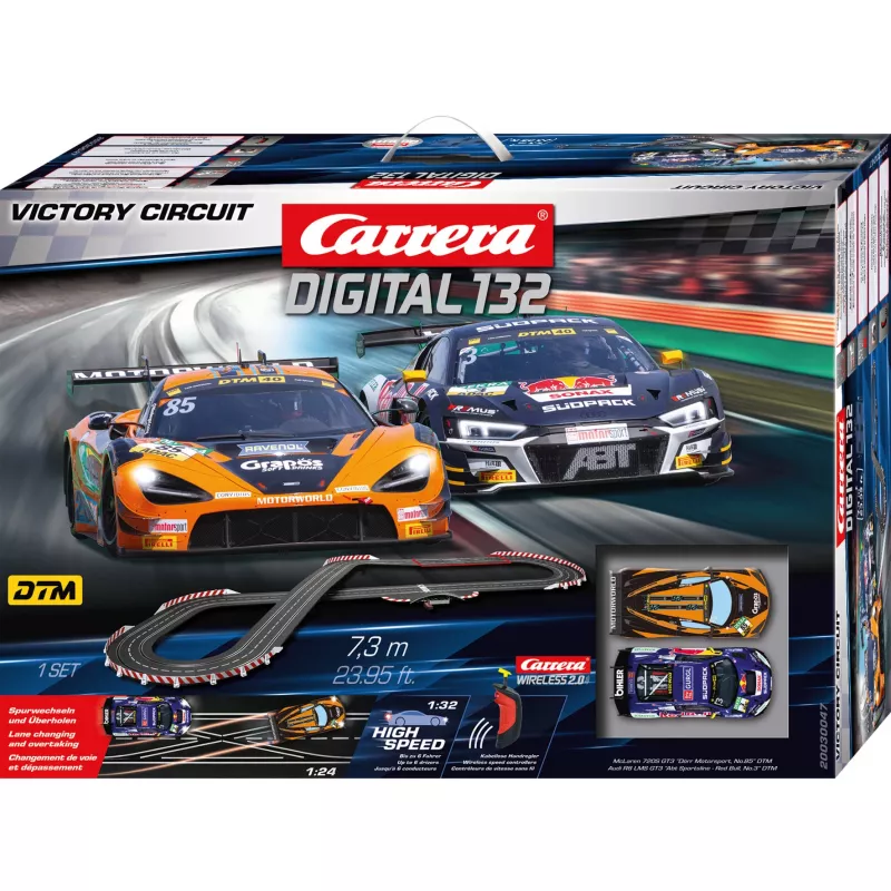 Pista slot car CARRERA DIGITAL 132 Victory Circuit, layout digitale 1:32 scalabile