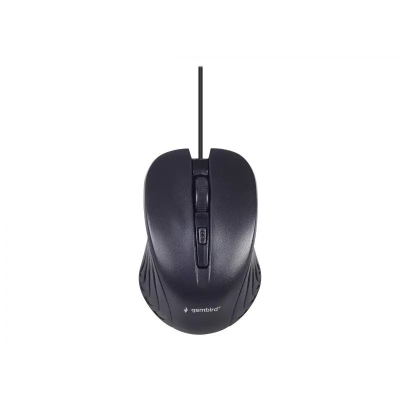 Tastiera full-size cablata Gembird KBS-UM-04 USB QWERTY US-inglese con mouse, nero, cavo 1,5 m