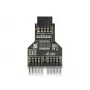 DeLOCK 60045 Adattatore per cavo 9 pin USB 2.0 2 x header 9 pin nero