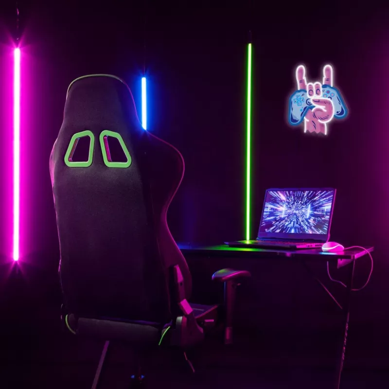 Neon Lights MANTA SNL109MT mano con gamepad insegna neon, illuminazione LED decorativa per setup gaming