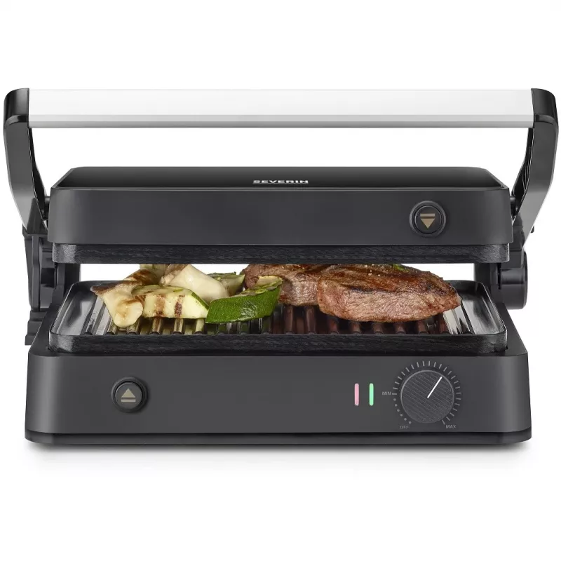 Griglia elettrica Severin KG 2398 nero bianco 1800W 300x220mm