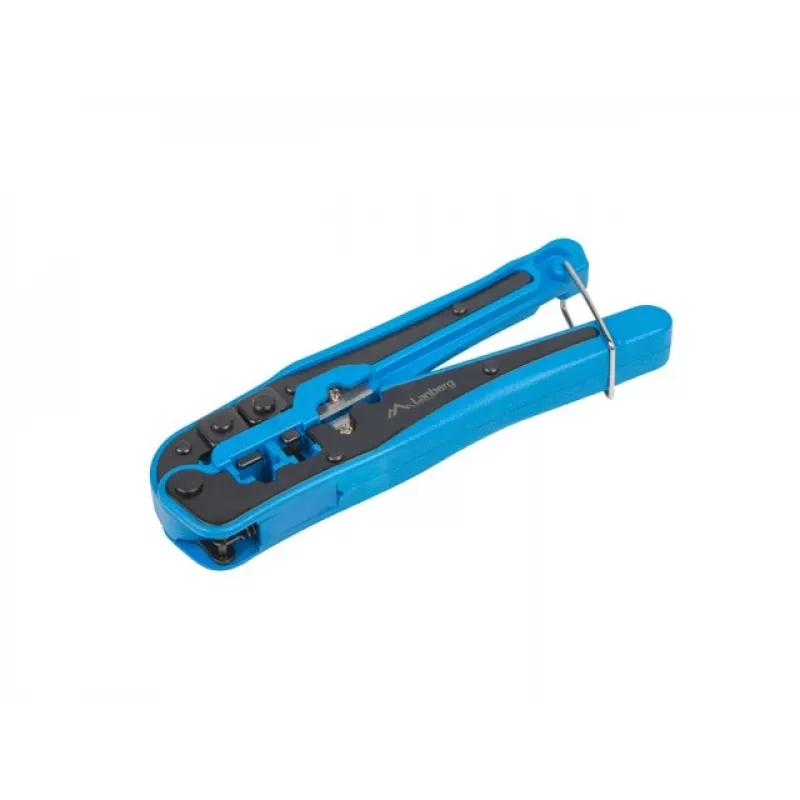 Lanberg NT-0202 Crimpatrice per RJ45/RJ12/RJ11, nero/blu