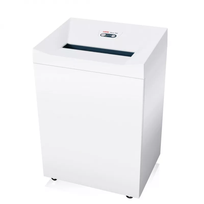 Distruggidocumenti HSM Pure 740 taglio a strisce 3,9 mm, larghezza di lavoro 400 mm, distrugge CD e carte di credito