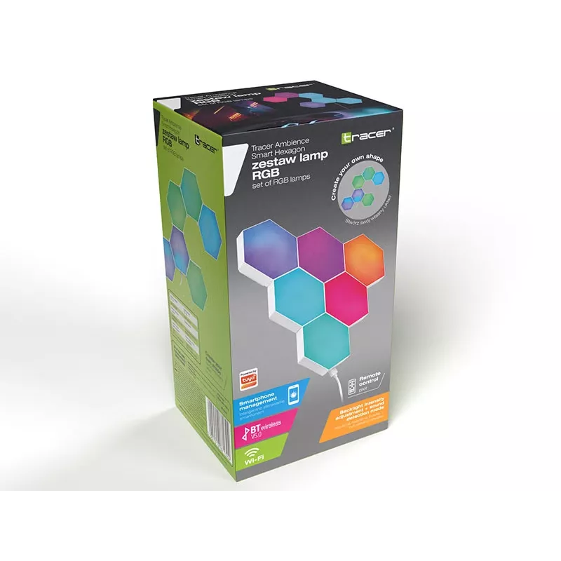 Pannello LED RGB da incasso TRACER Smart Hexagon Tracer 47256 Ambience TRAOSW47256