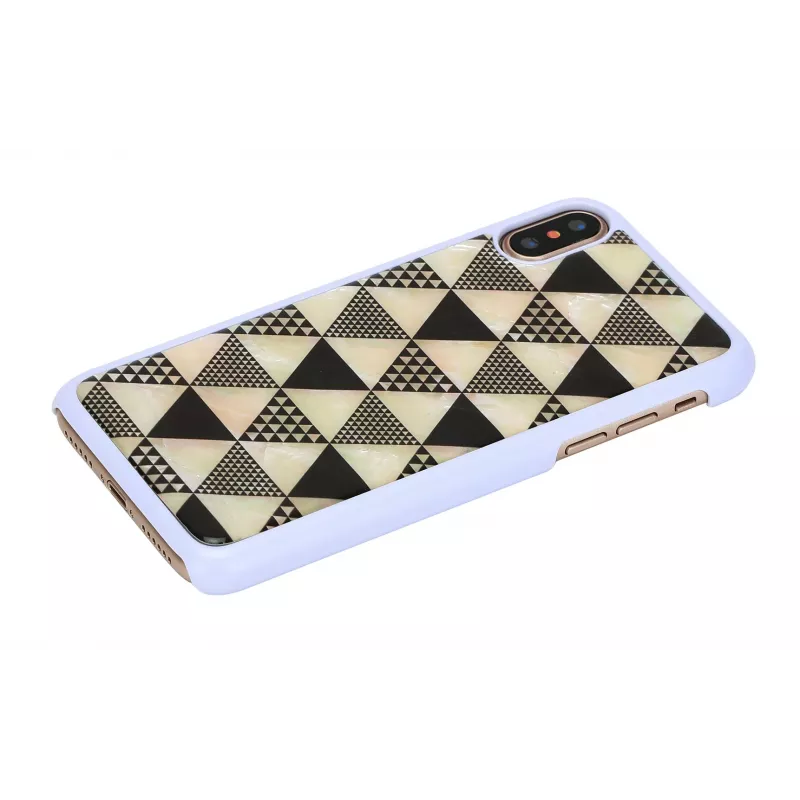 iKins Pyramid custodia per iPhone XS/X, bianca, K1623H