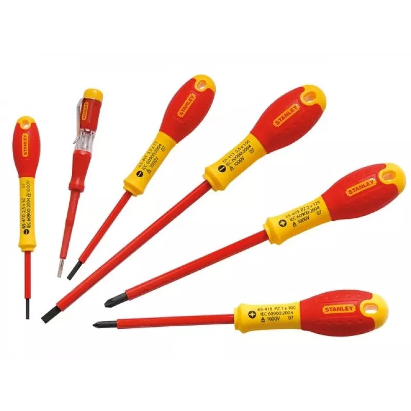 Set cacciaviti a taglio e Pozidriv isolati Stanley FATMAX 0-65-443