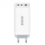 Alimentatore SAVIO LA-07 GaN 65W, USB, QC4.0+, PD 3.0, bianco