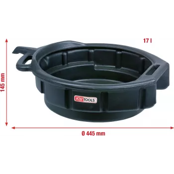 Vasca di raccolta olio KS Tools 150.9360, capacità 17 L, diametro 445 mm