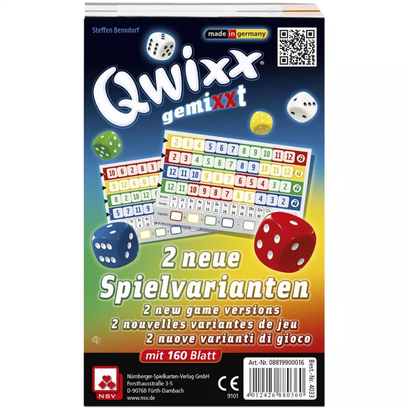 Qwixx blocchi punti aggiuntivi misti gioco di dadi