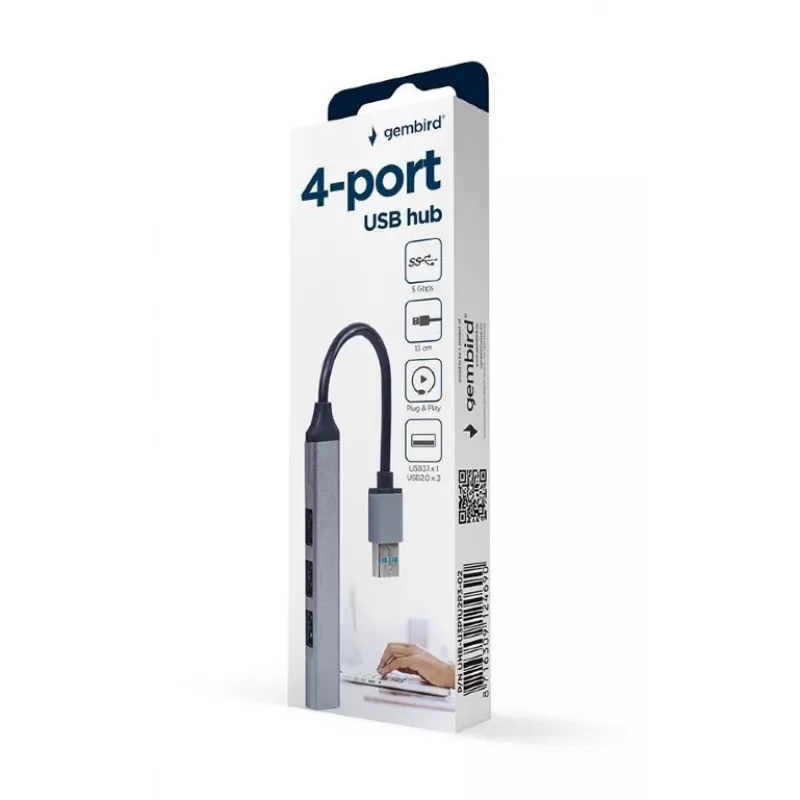Hub interfaccia USB 3.0 GEMBIRD UHB-U3P1U2P3-02 — 4 porte