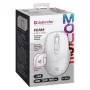 Mouse wireless DEFENDER 52297 Silent Click – ambidestro, 2,4 GHz nano-USB, 1600 DPI, bianco
