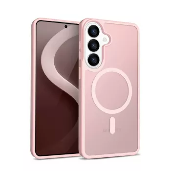 Crong Hybrid Matte Magnetic custodia per Samsung Galaxy S26 — TPU/PC, rosa