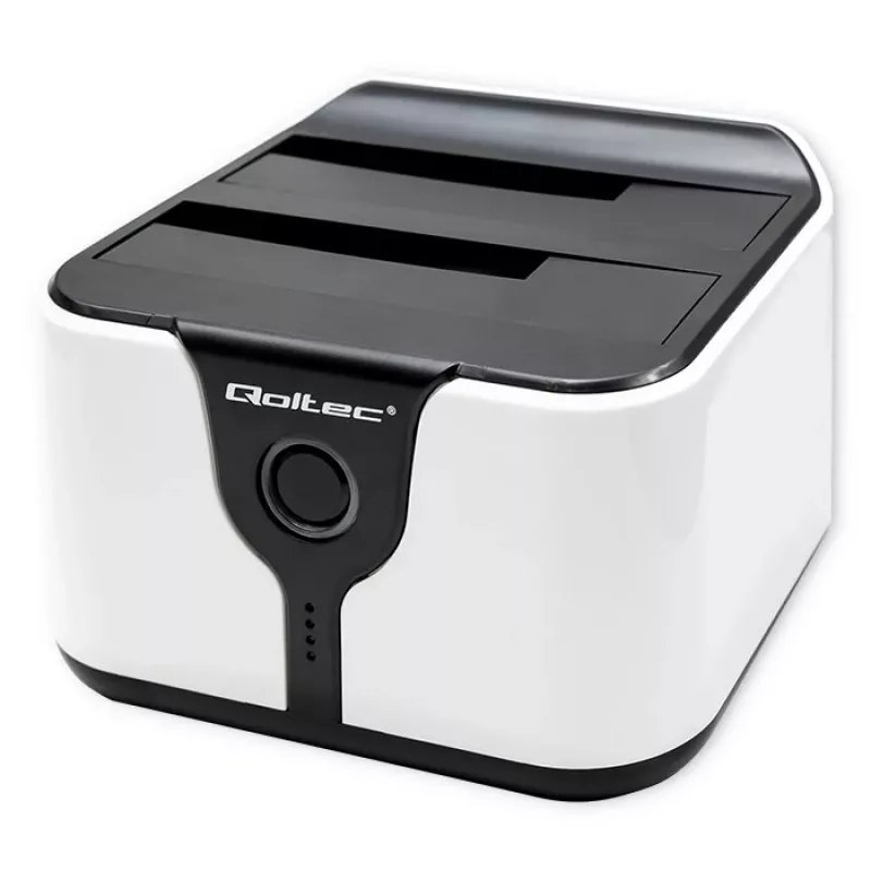 Qoltec 50309 Docking station HDD SSD 2.5 3.5 | SATA III | USB 3.0 | Super Speed 5 Gb/s | con funzione di clonazione