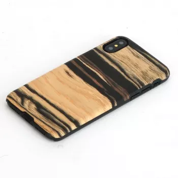 Custodia per smartphone man and wood per iPhone X/XS – ebano bianco nero