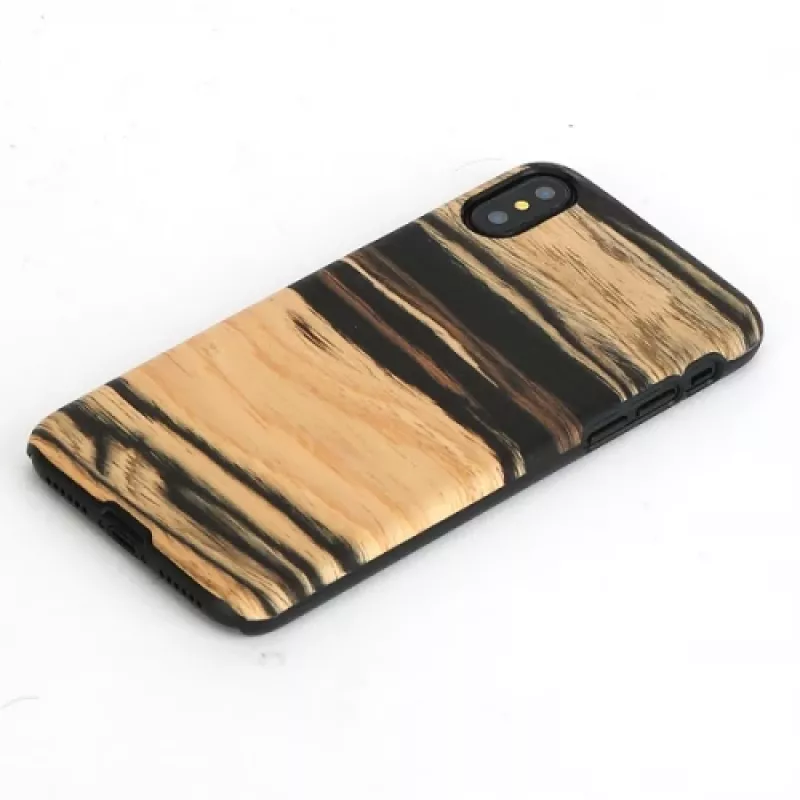 Custodia per smartphone man and wood per iPhone X/XS – ebano bianco nero