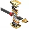 Lindy 37866 cavo HDMI standard con Ethernet da 10 m, Gold Line, HDMI maschio – HDMI maschio, 4K, grigio