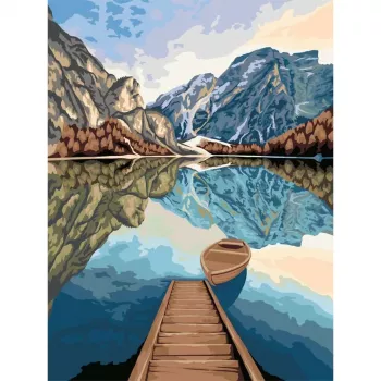 Set di pittura Ravensburger CreArt Seeblicke 23909 — set creativo di pittura con i numeri per bambini e adulti