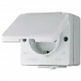 Presa tipo F Jung 620 W — 16 A, 250 V, custodia in duromero, bianco, altezza 47 mm
