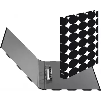 Raccoglitore ad anelli Herlitz maX.file A4 nero bianco archivio con anelli a D