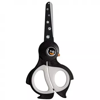 Forbici WEDO modello 73 6003 — forbici da ufficio/bricolage con taglio dritto, lama singola, 130 mm, nero/bianco